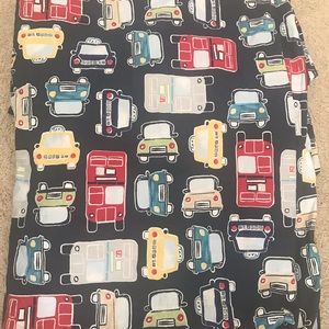 Queen duvet transportation theme from pottery barn